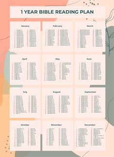 a printable bible reading plan for the year