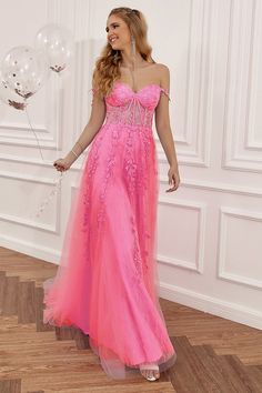 Hot Pink Prom Dress, Navy Prom Dresses, Prom Dresses Elegant, Lovely Partner, Hoco Dress, Pink Prom Dress, Lace Prom Dress, Elegant Party Dresses, Dress Occasion