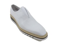 Modern Slip-on Leather Shoes With Vibram Sole, Modern Leather Slip-on Shoes With Vibram Sole, Slip-on Oxfords With Stitched Sole And Plain Toe, Spring Wingtip Slip-ons With Leather Sole, Leather Shoes With Textured White Sole And Flat Heel, White Leather Shoes With Textured Sole, Spring Slip-on Leather Shoes With Contrast Sole, White Slip-on Loafers With Contrast Sole, Slip-on Leather Shoes With Flat Heel And Contrast Sole