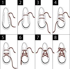 step by step instructions on how to tie a shoelace with laces for shoes