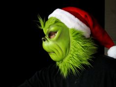 "You're a mean one Mr. Grinch..." He has become a favorite Christmas tradition these days. Friendly and mischievous, this mask was sculpted as a mix between the original Dr. Suess character and the Chuck Jones TV cartoon image. It is available in the full mask version and the half-mask version; where the mouth is free to talk, sing, or hoot. (See photos)  Made of neoprene latex which is semi-rigid and not glued to the face. It will last a lifetime too unlike rubber masks which degrade after a fe Themed Christmas Costume Accessories For Cosplay, Themed Christmas Cosplay Costume Accessories, Themed Costume Accessories For Christmas Cosplay, Mask Pottery, Grinch Mask, Der Grinch, Fur Costume, Tv Cartoon, Mr Grinch