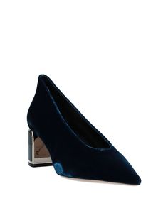 velvet, no appliqués, solid color, leather lining, narrow toeline, square heel, leather sole, contains non-textile parts of animal origin , Color: Blue , Size: 8 Blue Pointed Toe Leather Shoes For Semi-formal Occasions, Luxury Blue Slingback Pumps With Open Heel, Luxury Blue Leather Slingback Pumps, Luxury Blue Pointed Toe Slingback Pumps, Elegant Blue Slingback Pumps With 4-inch Heel, Armani Women, Blue Pumps, Women's Pumps, Giorgio Armani