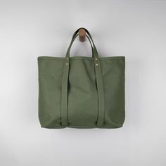 Woodbine Tote in Olive Heavyweight Canvas – J. Stark – Made in USA Practical Tote Bag For Daily Use, Practical Canvas Tote Bag, Practical Bucket Bag For Everyday Use, Everyday Use Bucket Satchel With Pockets, Large Bags With Pockets, Large Everyday Bags With Pockets, Everyday Practical Bucket Bag, Practical Everyday Bucket Bag, Classic Rectangular Canvas Bag For Everyday