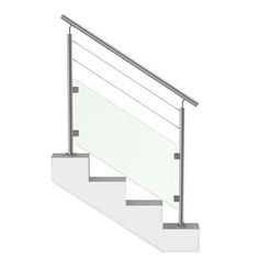 an image of a stair rail with glass railing