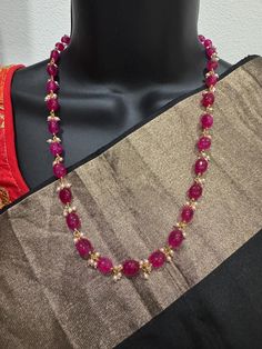 Natural strawberry beads with Swarovski pearls chain Handmade jewelry  Silver-plated jewelry  One gram gold jewelry Official Website globusfashions.com 🌸 S H O P . M O R E . S T Y L E S  🌸 https://www.etsy.com/shop/Globusfashions Necklaces -  https://www.etsy.com/shop/Globusfashions?section_id=18712263 Bracelets - https://www.etsy.com/shop/Globusfashions?section_id=18969767 Pendant Sets - https://www.etsy.com/shop/Globusfashions?section_id=18707402 Tikka - https://www.etsy.com/shop/Globusfashi Party Jewelry With Beaded Chain And Round Beads, Gold Pearl Necklace With Polished Beads For Party, Bridal Necklace With Round Beaded Chain For Party, Bridal Necklace With Round Beads For Party, Bridal Necklace With Beaded Chain For Party, Party Pearl Chain Necklaces With Round Beads, Party Necklaces With Round Beads For Festivals, Oval Beaded Jewelry For Parties, Handmade Festive Pearl Necklace With Round Beads