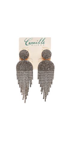 The Button Post Graduated Rhinestone Earrings feature rhinestone buttons with tassle-like dangle and back post closures. Wear these earrings adorningly to your next wedding, or formal evening event! Elegant Metal Tassel Earrings For Party, Chic Silver Tassel Earrings For Party, Glamorous Rhinestone Tassel Earrings For Evening, Glamorous Evening Tassel Earrings With Rhinestones, Glamorous Metal Tassel Earrings For Party, Glamorous Tassel Earrings For Party, Glamorous Rhinestone Fringe Tassel Earrings For Party, Metal Tassel Drop Earrings For Party, Glamorous Gold Tassel Earrings For Wedding