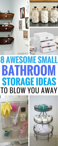 Small Bathroom Storage Ideas, Budget Storage, Bathroom Storage Ideas, Small Bathroom Diy, Room Storage Diy, Diy Organizer, Small Bathroom Organization