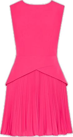 Pink Fitted A-line Pleated Dress, V-neck Box Pleat Workwear Dress, Pink Mini Dress With Pleated Bodice For Formal Occasions, V-neck Mini Dress With Pleated Waist For Evening, Cocktail Mini Dress With Pleated Waist, Evening Mini Dress With Pleated Waist And V-neck, Chic Summer Pleated Dress With Box Pleat, Sleeveless Cocktail Mini Dress With Pleated Back, Sleeveless Mini Dress With Pleated Back For Cocktail