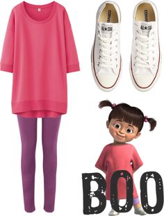 "Monster's Inc.: Boo" by sofiedi on Polyvore Great Halloween costume. Disney Bound Outfits Couples, Quick Halloween Costumes Last Minute, Kostum Disney, Costumes Faciles, Costumes 2024, Great Halloween Costumes