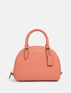 Crossgrain leatherInside multifunction pocketZip closure, fabric liningHandles with 2 3/4" dropDetachable strap with 22 1/2" drop for shoulder or crossbody wear8" (L) x 6" (H) x 5" (W)Style No. CA202Color: Light Coral Coach Amy Bailey, Coach Satchel Brixton Baker, New Taiwan Dollar, Light Coral, Gold Ounce, North Korean, Somali, Sydney, Clutch Bag