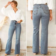 Levi's 70's High Flare Jeans Sonoma Revolve Nwt . Super Cute . High Waist . Multiple Sizes. Flat Lay Measurement 25 Waist 26 Inch . Rise 12 Inch . Inseam 32inch . 26 Waist 28 Inch . Rise 12 Inch . Inseam 32inch . 28 Waist 30 Inch . Rise 12 Inch . Inseam 32 Inch . 29 Waist 30 Inch . Rise 12 Inch . Inseam 30 Inch . 30 Waist 32 Inch . Rise 12 Inch . Inseam 32 Inch . Topanga Outfits, Easy Outfits, Outfit 90s, Office Casual, Levis Jeans, Simple Outfits, Flare Jeans, Flat Lay, Levi's