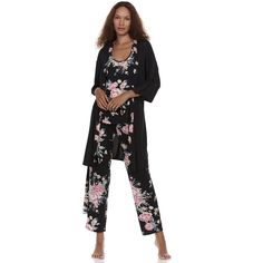 Drift into sweet dreams with this Women's Flora by Flora Nikrooz Payton Robe, Tank Top & Pants Pajama Set. Click on this INTIMATES & SLEEPWEAR GUIDE to find the perfect fit and more! Drift into sweet dreams with this Women's Flora by Flora Nikrooz Payton Robe, Tank Top & Pants Pajama Set. Click on this INTIMATES & SLEEPWEAR GUIDE to find the perfect fit and more! FEATURES 3-piece set includes: rob, racerback tank top, pajama pants Robe: self-tie closure, 3/4-length sleeves Tank top: Lace panel b Flora Nikrooz, Print Placement, Lace Panelled, Sleeve Cardigan, Long Sleeve Cardigan, Plus Size Dress, Racerback Tank Top, Long Sleeve Crop Top, Sweet Dreams