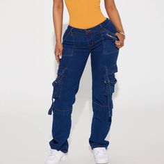 Right Away Low Rise Stretch Slim Straight Cargo Jeans New!!!! Size 1 Inseam 32” Fitted Blue Cotton Cargo Jeans, Casual Blue Cargo Jeans For Spring, Fitted Blue Cargo Jeans For Spring, Blue Fitted Cargo Jeans For Spring, Fitted Mid-rise Blue Cargo Jeans, Blue Fitted Mid-rise Cargo Jeans, Fashion Nova Plus Size, Denim Jeans Ripped, Junior Fashion