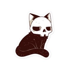 a sticker with a cat sitting on it's back and wearing sunglasses,