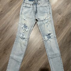 30x30 Brand New Light Blue Wash Shredded Jeans, Jeans Pacsun, Khaki Jeans, Pacsun Jeans, Light Jeans, Acid Wash Jeans, Destroyed Denim, Black Denim Jeans, Grey Jeans