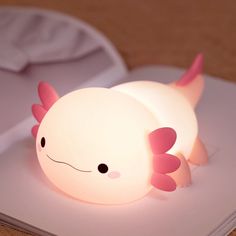 42023904444458 Night Lamp Aesthetic, Animal Lights, Animal Light, Cute Lamp, Monster Under The Bed, Cute Axolotl, Led Night Lamp, Label Pengiriman, Kids Night