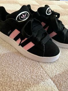 Black And Pink Adidas Campus, Black And Pink Campus 00s, Adidas Campus Black And Pink, Campus 00s Pink, Pink And Black Shoes, Adidas Campus 00s, Skor Sneakers