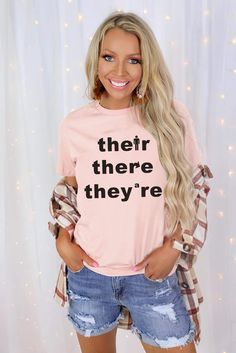 Pink Short Sleeve Letters Graphic T-shirt Pink T-shirt With Letter Print For Everyday, Pink Text Print T-shirt For Everyday, Tan Graphic Tee With Text Print, Tan Graphic Tee With Letter Print, Pink T-shirt With Text Print, Relaxed Fit Tan T-shirt With Text Print, Tan Crew Neck Top With Text Print, Tan Relaxed Fit T-shirt With Text Print, Pink Letter Print T-shirt For Everyday