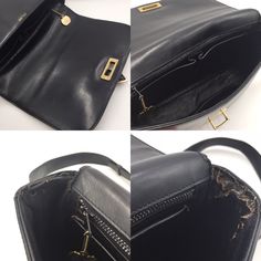 "100% Authentic Celine Vintage Black Shoulder Bag - Material: Leather - Hardware: Gold hardware, signs of use - Color: Black - Genuine leather shoulder strap - Signed: \"CELINE PARIS\" - Serial number reads: MADE IN ITALY - Inside: BC, some signs of use - Outside: B, Some signs of used - Size approx.: L24 H19 D6 cm - Shoulder strap drop max 40 cm - Come with: Nothing - Condition: B Description of Grade N : New S : Unused SA : Less frequently used items A : There is a little feeling, good conditi Vintage Formal Satchel With Metal Hardware, Business Satchel With Branded Hardware, Vintage Shoulder Bag With Metal Hardware For Office, Vintage Office Shoulder Bag With Metal Hardware, Vintage Formal Shoulder Bag With Branded Hardware, Designer Business Shoulder Bag With Metal Hardware, Designer Shoulder Bag With Metal Hardware For Business, Formal Vintage Shoulder Bag With Branded Hardware, Formal Crossbody Satchel With Branded Hardware