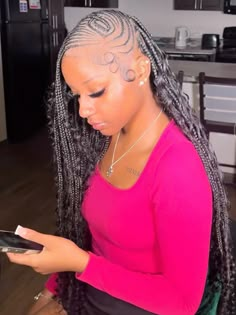 Outfit Ideas For Black Women Summer, Cool Bookbags, Sitch Braids For Black Women, Hairstyles Braids Black Kids 9-10, Feedin Braids With Curls, Trending Hairstyles 2023 Women Braids, Bohemian Stitch Braids, Different Braiding Styles For Black Hair, Feed Ins Braids