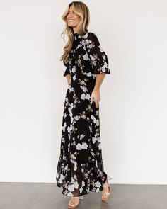 Hold the phone!!! We just found THEE most perfect spring dress🫢 Sorry, but if this dress isn't in your spring rotation, you're doing it wrong🤪 Shop our Marie Mock Neck Maxi Dress now🌸🛍️ Modest Flowy Floral Dress For Casual Wear, Modest Flowy Floral Dress For Casual Occasions, Spring Floral Dress With Smocked Back And Flowy Fit, Flowy Spring Floral Dress With Smocked Back, Spring Chiffon Maxi Dress With Smocked Back, Modest Floral Dress With Ruffles For Spring, Chic Spring Floral Dress With Smocked Back, Chic Floral Dress With Smocked Back For Spring, Spring Ruffle Sleeve Maxi Dress For Day Out