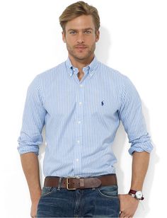 Classic Fit Men, Oxford Button Down Shirt Men, Ralph Lauren Oxford Shirt Men, Man Wearing Shirt, Classic Shirts For Men, Oxford Shirt Outfit, Ralph Lauren Shirts Men, Ralph Lauren Striped Shirt, Polo Ralph Lauren Dress