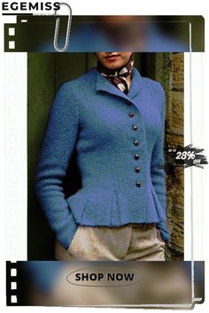 Women Buttoned Vintage Sweater Cardigans Fitted Casual Sweater Coat With Button Closure, Fitted Casual Sweater Coat With Buttons, Casual Fitted Sweater Coat With Button Closure, Casual Fitted Sweater Coat With Buttons, Fitted Single Breasted Long Sleeve Sweater, Fitted Long Sleeve Single Breasted Sweater, Fitted Casual Sweater Coat, Fitted Single Breasted Sweater For Winter, Fitted Single-breasted Winter Sweater