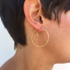 Open hoop earrings statement unique hoop earrings art deco | Etsy Modern Wrap Earrings For Everyday, Minimalist 14k Gold Filled Circle Earrings, Modern Gold Open Circle Earrings, Gift Single Open Circle Hoop Earring, Modern Nickel-free Small Hoop Jewelry, Minimalist 14k Gold Filled Hoop Jewelry, Elegant Open Circle Hoop Earrings Gift, Minimalist 14k Gold-filled Hoop Jewelry, Dainty Hoop Wrap Earrings As Gift