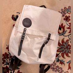 Barely Used Duluth Pack Scoutmaster Bag With Laptop Sleeve. White Canvas Satchel With Removable Pouch, White Canvas Satchel Bag With Removable Pouch, White Satchel Canvas Bag With Removable Pouch, White Canvas Backpack For Travel, White Rectangular Shoulder Bag For Outdoor, White Canvas Satchel With Adjustable Strap, White Satchel Canvas Bag With Adjustable Strap, White Travel Canvas Bag With Removable Pouch, White Canvas Travel Bag With Removable Pouch