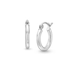 Super comfortable and easy to wear, these small hoops are great for secondary piercings. Hollow 14K white gold 13.0 x 2.0mm Latch backs Fathers Day Gifts, Piercings, Hoop Earrings, White Gold, Gold, White