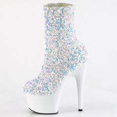 7" High Heel, 2 3/4" Platform Sequins Ankle Boots. Inner Side Zipper Closure. Styles: Party Formal Dance Clubbing Dancer Dancing Roda-1042sq Party Platform Ankle Boot Heels, Platform Ankle Boot Heels For Party, Party Boots With Platform And Pointed Toe, Ankle-high Heels For Party, Glamorous High Ankle Boots For Party, Party Ankle-high Platform Boots, Party Platform Ankle-high Boots, Spring Party Boots With Round Toe, Spring Party Boots With Closed Toe