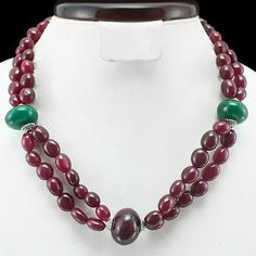 GORGEOUS-ATTRACTIVE-517-50-CTS-NATURAL-RED-RUBY-amp-GREEN-EMERALD-BEADS-NECKLACE Red Gemstone Necklaces For Festivals, Multicolor Ruby Necklace As Gift, Ruby Jewelry With Polished Beads, Ruby Necklaces With Polished Round Beads, Handmade Ruby Necklaces For Festivals, Red Gemstone Necklace With Oval Beads, Ruby Jewelry With Natural Stones In Round Beads, Traditional Ruby Gemstone Beaded Necklaces, Traditional Ruby Gemstone Beaded Necklace