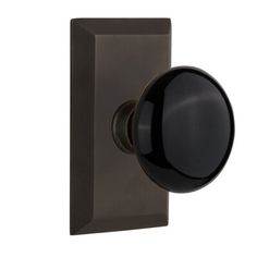 an image of a black door knob on a white background