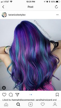 Fun Hair Colors 2023, Long Hair Color Ideas, Summer Hair Style, Blue Hair Color Ideas, Galaxy Hair Color, Funky Hair Colors, Blue Hair Color, Summer Hair Color Ideas, Vivid Hair Color