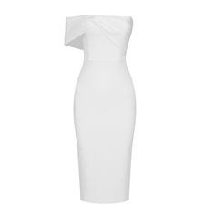 Bodycon Clothes, Dress 2022, One Shoulder Midi Dress, Club Party, Celebrity Dresses, White Midi Dress, Bandage Dress, Hip Length, One Shoulder Dress