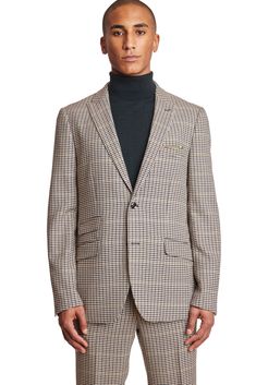 A slim-fit jacket that is suitable for everyday wear. This suit jacket features a peak lapel and flap pockets, making it an excellent addition to any elevated outfit. With a poly-rayon stretch blend, you will have extra comfort and mobility, regardless of what you do. Pair it with its downing pants for a complete look. PRODUCT DETAILS: style 6416J slim fit suit jacket peak lapel two buttons side vents flap pockets poly-rayon stretch blend dry clean only imported Fall Suit, Formal Pants, Knit Outerwear, Slim Fit Jackets, Peak Lapel, Slim Fit Suit, Jacket Sale, Shirt Sale, Casual Jacket