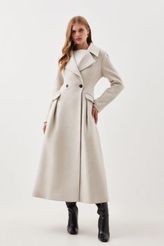 The New By Lydia: A Moment In Paris Collection Covers Every Dress Code For The Party Season, Featuring Unique Investment Pieces That Have A Modern Yet Timeless Feel.Crafted From Sumptuous Italian Wool, This Premium Double-Breasted Coat Ensures Warmth And Style. Notched Lapels Exude Classic Appeal, While Flap Pockets Add Practicality. A Full-Skirted Design Creates A Flattering Silhouette.Italian Woolnotched Lapelsdouble-Breasted Buttonsflap Pocketsfull-Skirted Design Elegant Tailored A-line Outerwear, Elegant A-line Outerwear For Work, Elegant A-line Outerwear With Button Closure, Elegant A-line Formal Outerwear, Elegant A-line Outerwear For Party, Fitted A-line Party Outerwear, Chic A-line Outerwear For Office, Elegant A-line Party Outerwear, Elegant Single-breasted A-line Outerwear