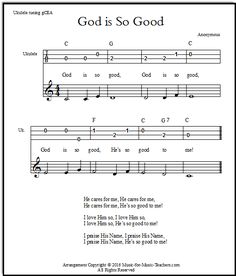 sheet music with the words god is so good