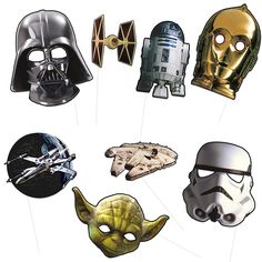 star wars masks are shown in various shapes and sizes