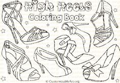 the high heels coloring book is shown