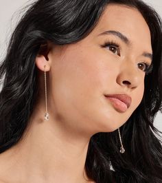 Bring the shine with earrings that elevate your elegant outfits! The earrings feature a dainty linear design with a rhinestone stud. Complete the look with a long satin dress for the perfect wedding guest outfit! Fit & FeaturesDainty linear designChain linkRhinestone studFish-hook back Earrings are final sale and may not be returned or exchanged. Crystal Long Drop Linear Earrings, Long Drop Linear Earrings With Cubic Zirconia, Long Drop Cubic Zirconia Linear Earrings, Adjustable Crystal Earrings For Wedding, Long Drop Linear Earrings For Evening, Adjustable Linear Elegant Earrings, Elegant Long Drop Adjustable Crystal Earrings, Elegant Adjustable Long Drop Crystal Earrings, Orange Homecoming Dresses