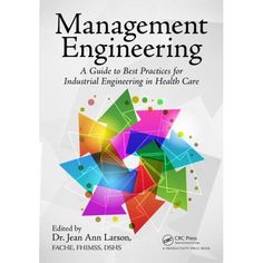 the book cover for management engineering, with colorful geometric shapes and dots on white background