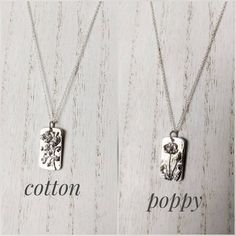 "Wildflower charm on a dainty sterling silver chain. Perfect for layering or shining on its own. Choose from 2 different charm options: cotton or poppy. With proper care, this piece of jewelry can last for years to come. Spring ring clasp closure. Model is wearing a 19-inch chain. Gift box included. Gold wildflower necklaces available here: https://www.etsy.com/listing/949097453/flower-necklace-gold-wildflower-jewelry?ref=shop_home_active_10 I offer free first class shipping in the U.S. if you s Nickel Free Flower Pendant Charm Necklaces For Everyday, Silver Flower Pendant Charm Necklace For Everyday, Nickel-free Flower Pendant Charm Necklaces For Everyday, Silver Flower Charm Necklace For Everyday, Silver Charm Necklace With Flower Charm For Everyday, Everyday Silver Charm Necklace With Flower, Silver Everyday Charm Necklaces With Flower Charm, Dainty Sterling Silver Charm Necklace With Rectangular Pendant, Silver Rectangular Charm Necklace With Delicate Chain