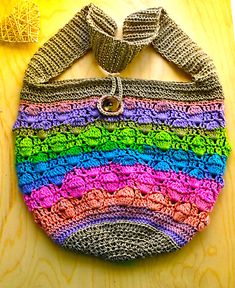 Colorful Exterior, Crochet Boho Bag, Colorful Handbags, Crochet Boho, Eco Friendly Bags, Trendy Handbags, Boho Bags, Crochet Tote, Bag Crochet