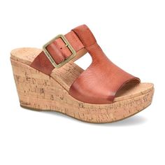 Kork-Ease Andi Wedge Sandal (Women) - Orange Sandals - Heel/Wedge - The Heel Shoe Fitters Cork Wedges, Heels & Wedges, Soft Hands, Wedge Sandal, Sandal Women, Soft Hand, Cork Wedge, Wedge Sandals, Soft Fabric