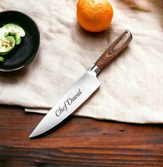 Personalized CHEF KNIVE Chefs Knives Kinfe Kitchen Cooking Custom Engraved Gifts for Him Dad Boyfriend Gift for Men Birthday Her Women Mom ▬ 𝗔𝗕𝗢𝗨𝗧 𝗨𝗦 ▬ PrecisionMemory aspires to create moments that last a lifetime with our personalized gifts for him & her. * Ships within 24 Hours. * Designed in Los Angeles, California. * Etsy Star Seller Order & Product Support. * Free 90 Day Returns & Exchanges. Please feel free to reach out to us with any questions. ▬ 𝗣𝗥𝗢𝗗𝗨𝗖𝗧 𝗜𝗡𝗙𝗢𝗥𝗠𝗔𝗧𝗜? Cooking Games, Chefs Kitchen, Personalised Gifts For Him, Chef Knife, Engraved Gifts, Mens Birthday Gifts, Custom Fonts, Kitchen Knives, Custom Engraving