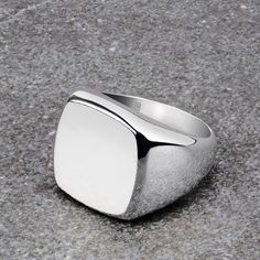 Solid Silver Pinky Ring for Man Classic Plain Simple Band Silver Pinky Ring, Ring For Man, Mens Pinky Ring, Simple Band, Pinky Ring, Mirrored Sunglasses, 925 Silver, Rings For Men, Ring Size