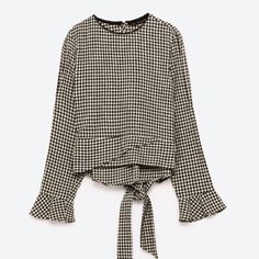 So Many Cute Details.....Frilled Sleeves, Exposed Shoulder, Back Tie, And Border Neckline.. Fit Small.. Ask For Measurements If Needed Trendy Gingham Tops With Ruffles, Gingham Ruffled Top For Work, Chic Gingham Long Sleeve Blouse, Chic Long Sleeve Gingham Blouse, Plaid Ruffle Blouse For Work, Plaid Ruffled Blouse For Work, Chic Gingham Long Sleeve Tops, Chic Gingham Blouse For Fall, Spring Gingham Blouse With Ruffles