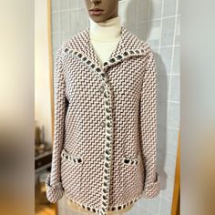 Chanel 2016 Zig Zag Jacket Unused, Mint Condition 27 Inches In Length 21 Inches In Width 20 Inches In Sleeve Length Designer Pink Winter Blazer, Designer Long Sleeve Pink Blazer, Pink Long Sleeve Tweed Jacket, Luxury Pink Winter Blazer, Designer Long Sleeve Tweed Jacket For Spring, Designer Pink Workwear Outerwear, Designer Pink Spring Outerwear, Luxury Pink Outerwear For Spring, Luxury Pink Outerwear For Fall