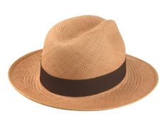 Customizable Brown Panama Fedora Hat Enjoy the lightweight comfort and classic style of this brown Panama fedora hat. Made from premium toquilla straw, it offers excellent breathability, perfect for summer days. The center-dent crown and 2 3/4" ribbon-bound snap brim provide a timeless silhouette, while the grosgrain ribbon hatband adds a touch of refinement. Fully customizable, this hat allows you to choose any color combination, ensuring it complements your unique style. The genuine leather sweatband ensures all-day comfort, making it an essential accessory for any warm-weather outing. Outdoor Hut, Hats For Big Heads, The Raid, Homburg, Chapeau Cowboy, Trilby Hat, Caramel Brown, Style Classique, Hat Band